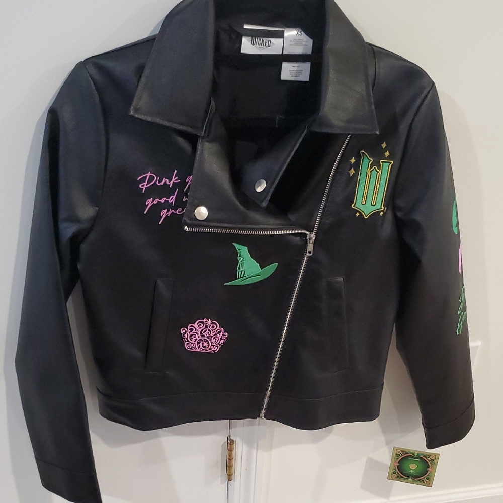 WICKED Black Faux Leather Jacket Size XS And XXS